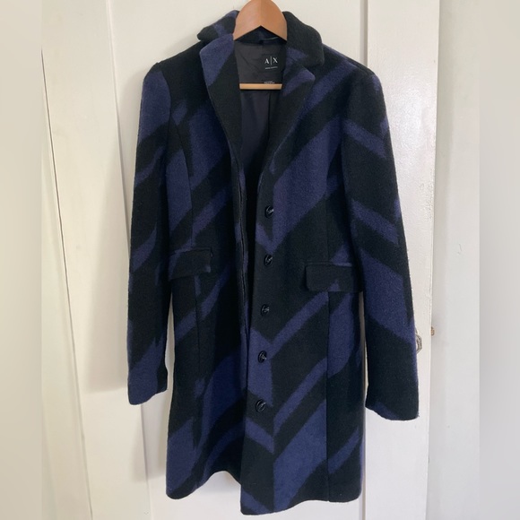 Armani Exchange A|X Midi Length Wool Blend Blazer/Overcoat - Picture 5 of 5